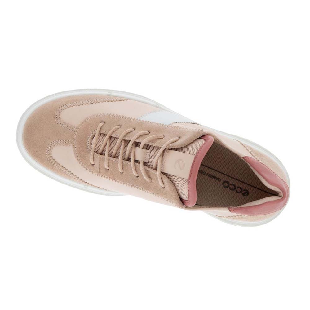 Women's Ecco Soft X Retro-inspired Sneakers Pink / Rose / White | Canada 253ZUT